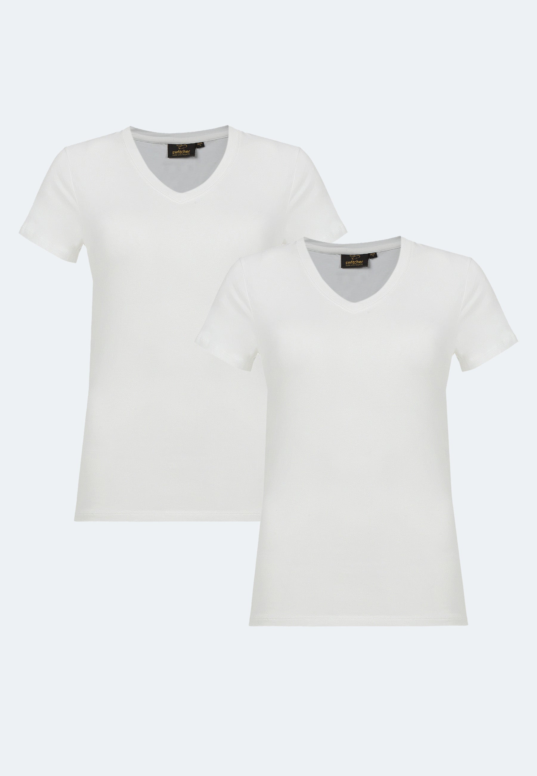 2 pezzi T-shirt elasticizzata con scollo a V Giorgia