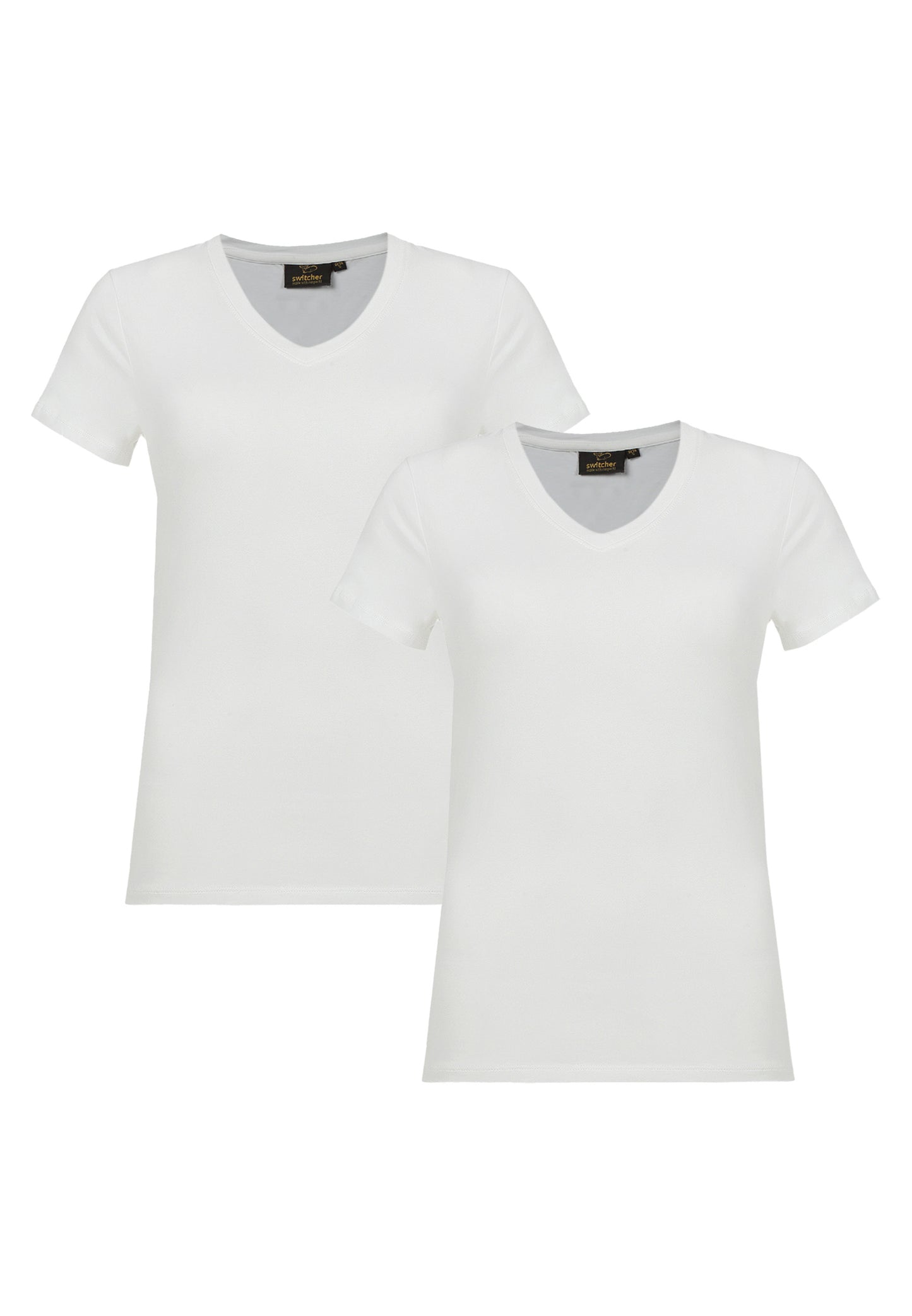 2 pezzi T-shirt elasticizzata con scollo a V Giorgia