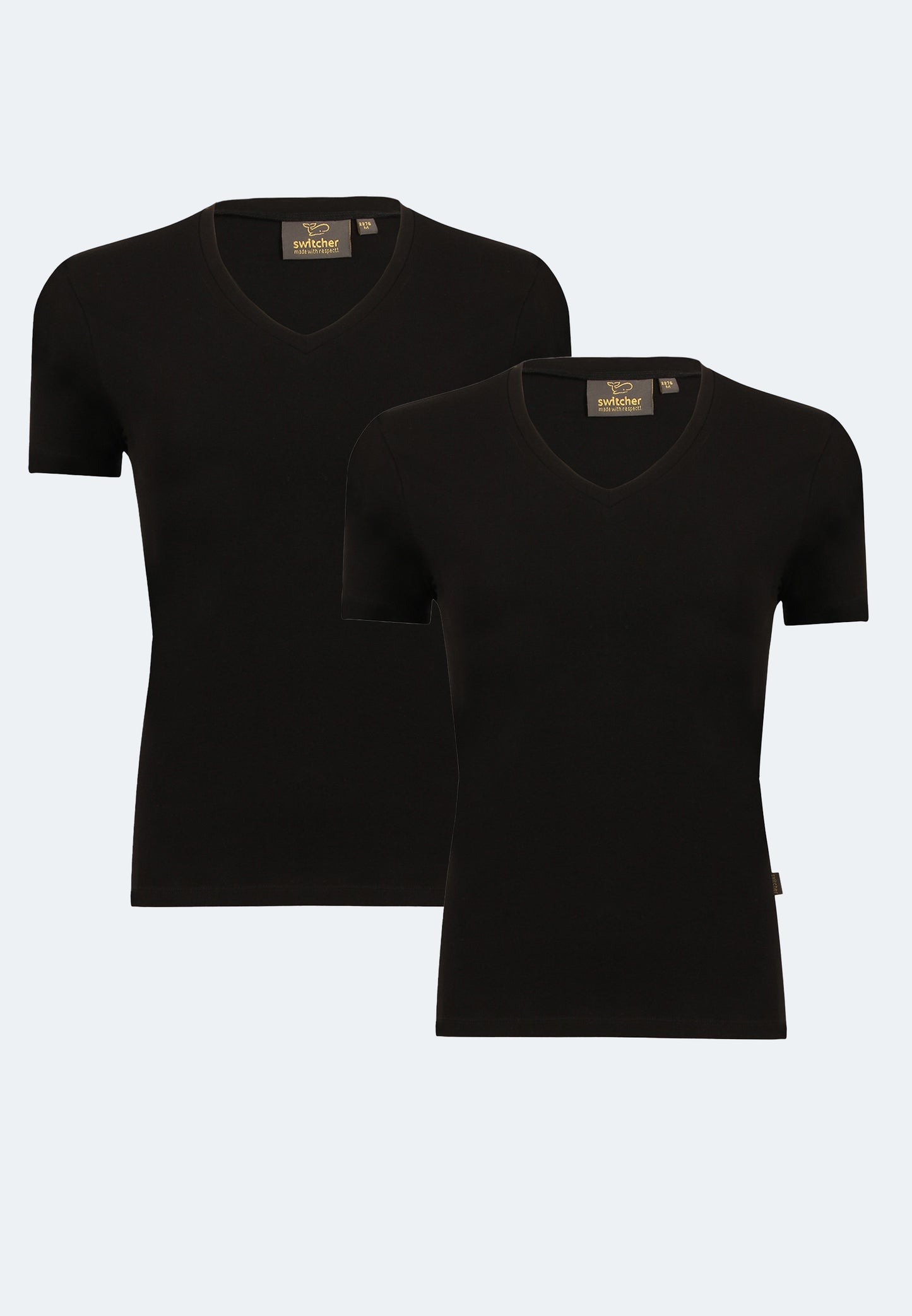2 pezzi T-shirt elasticizzata con scollo a V Giorgia
