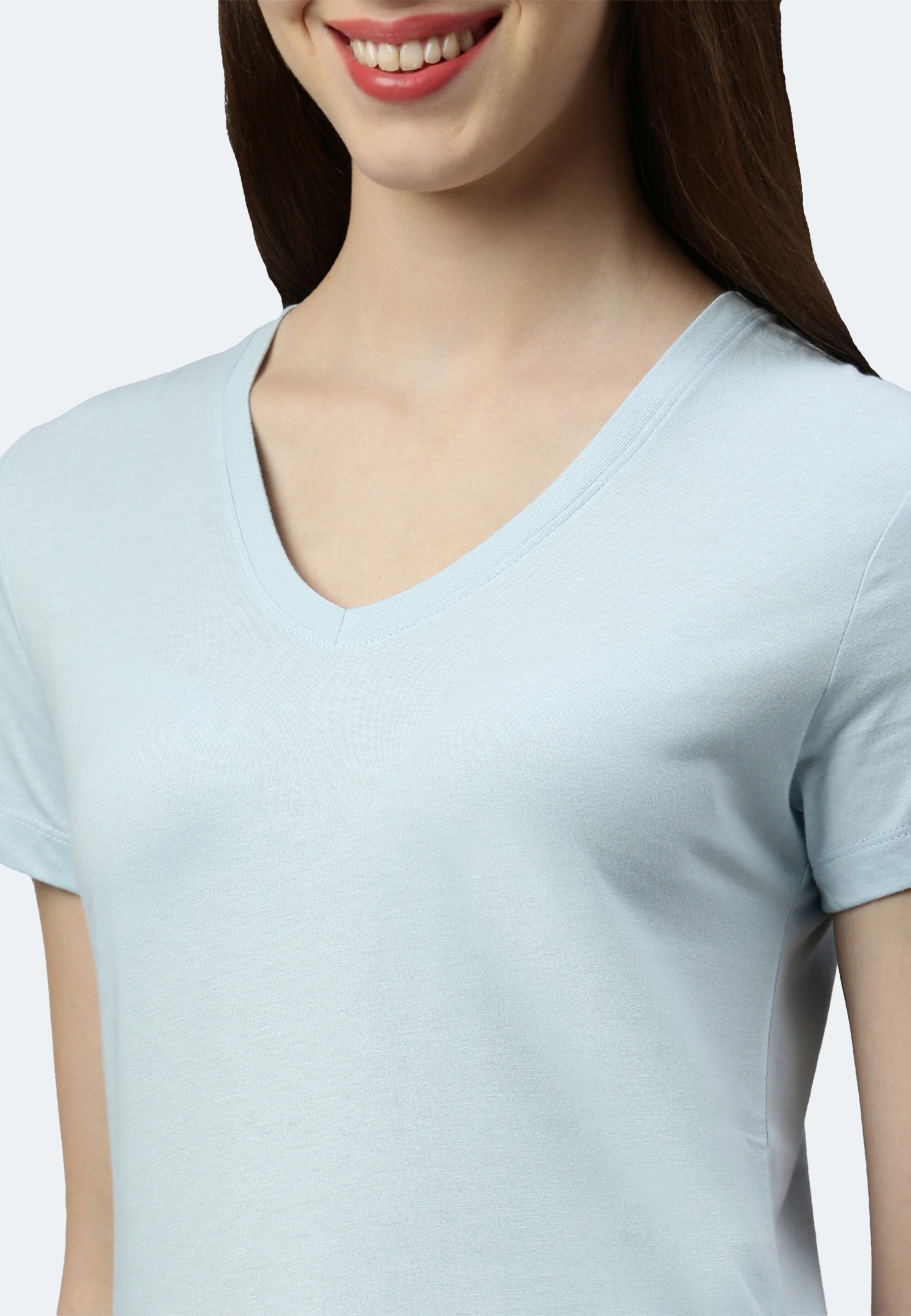 Maglietta donna con scollo a V Balena