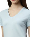 Maglietta donna con scollo a V Balena
