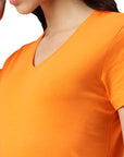 Maglietta donna con scollo a V Balena