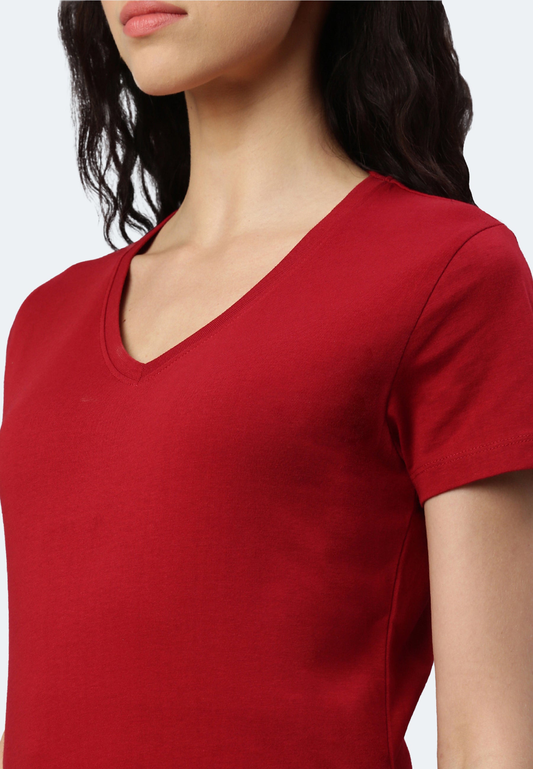 Maglietta donna con scollo a V Balena