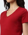 Maglietta donna con scollo a V Balena