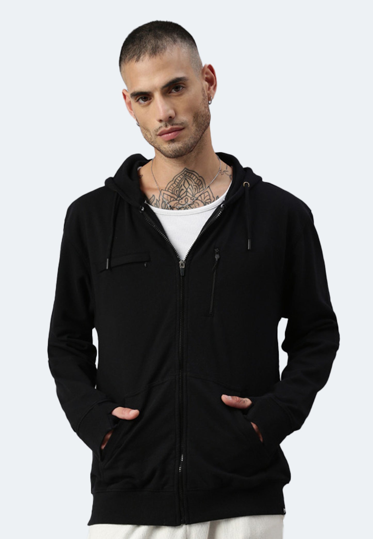 Felpa con cappuccio con zip da esterno Moleson