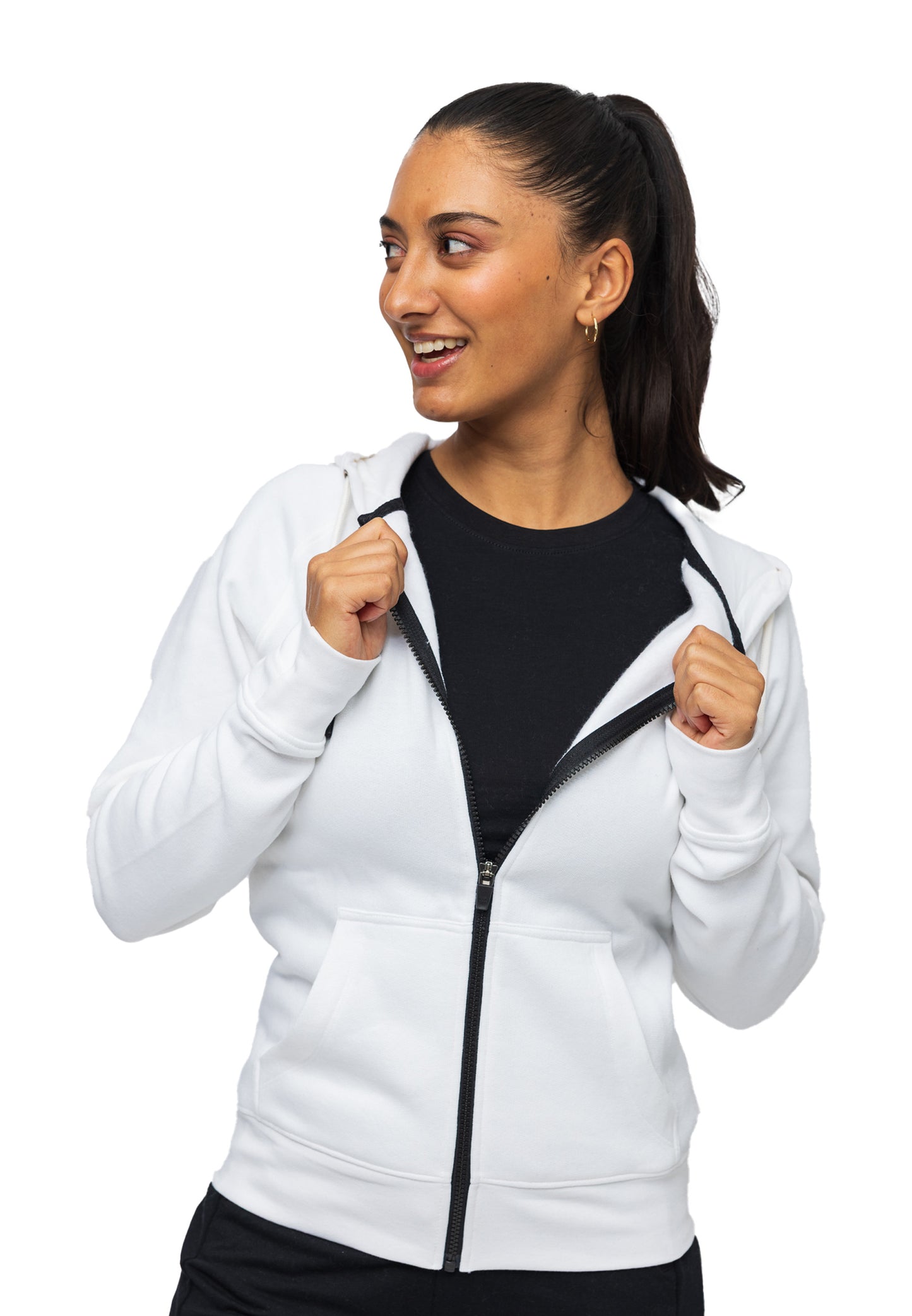 Felpa con cappuccio Switcher Lady arizona colour/1 blanc