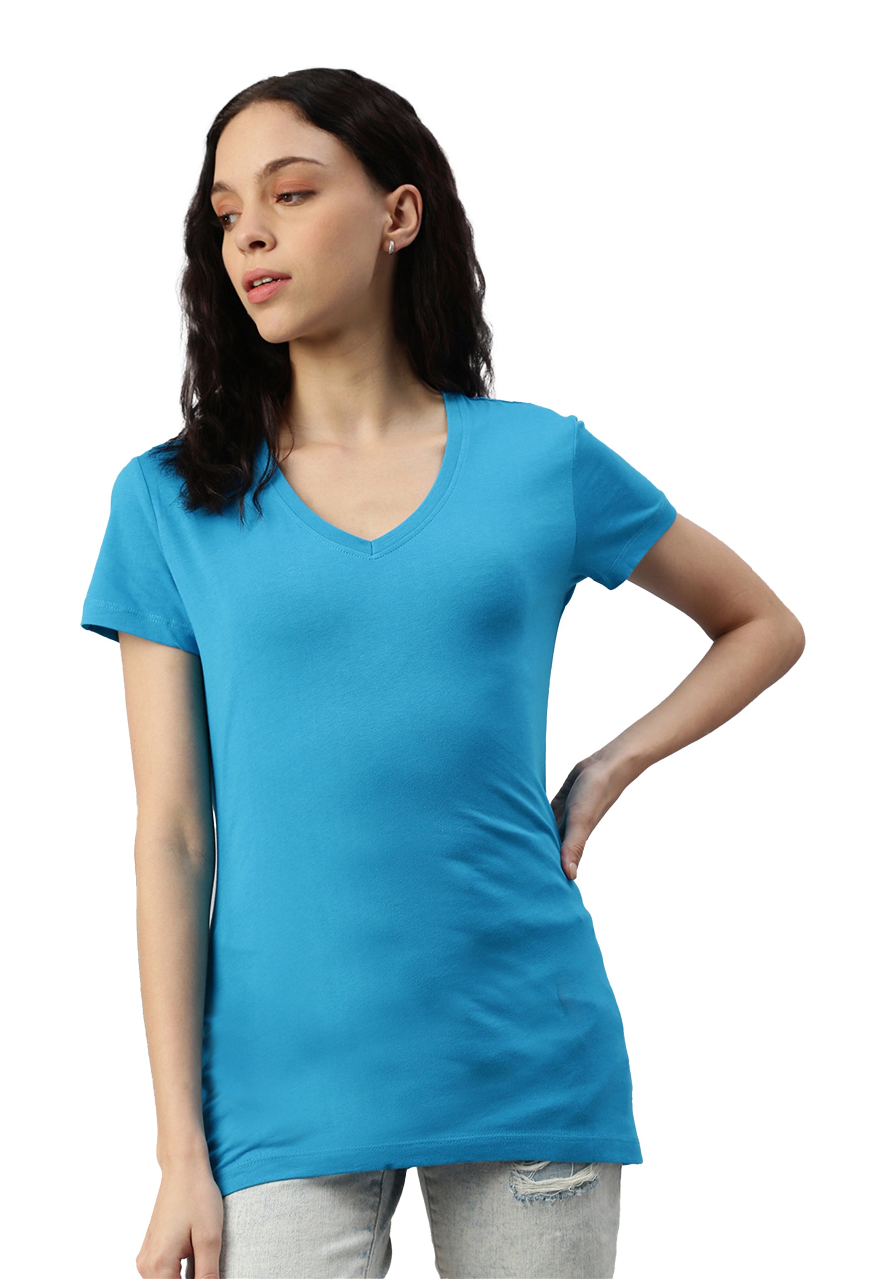 Maglietta donna con scollo a V Balena