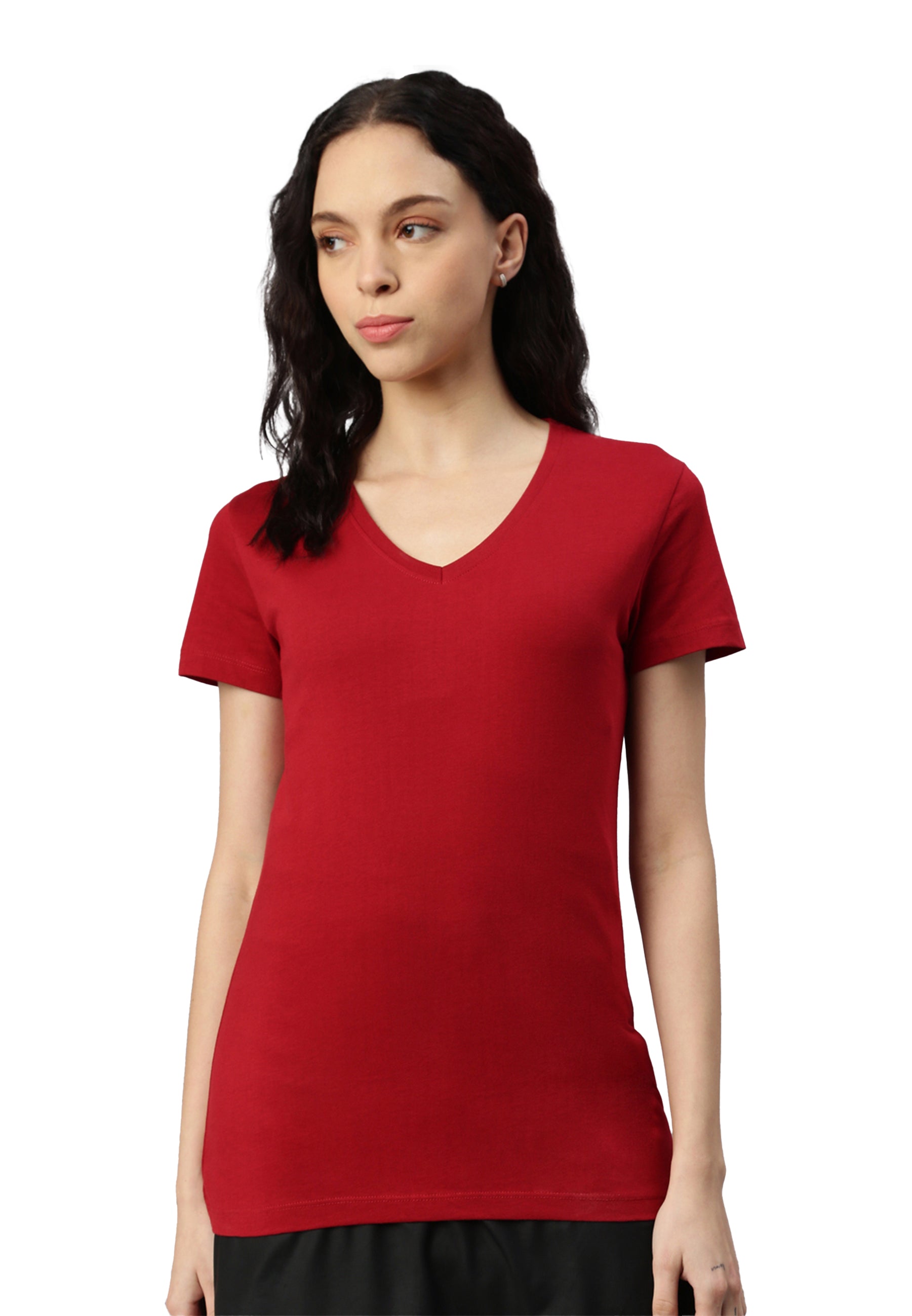 Maglietta donna con scollo a V Balena