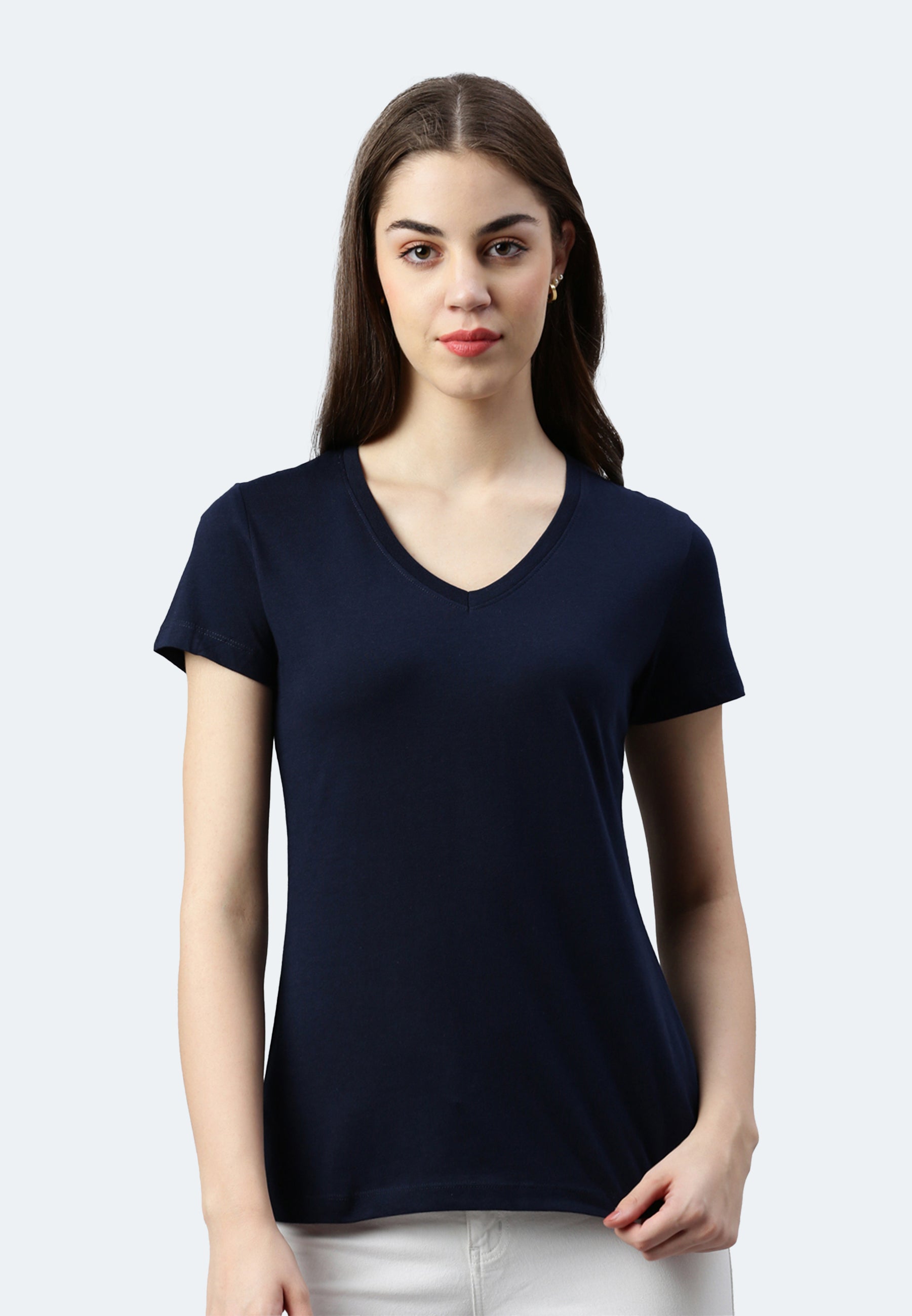 Maglietta donna con scollo a V Balena
