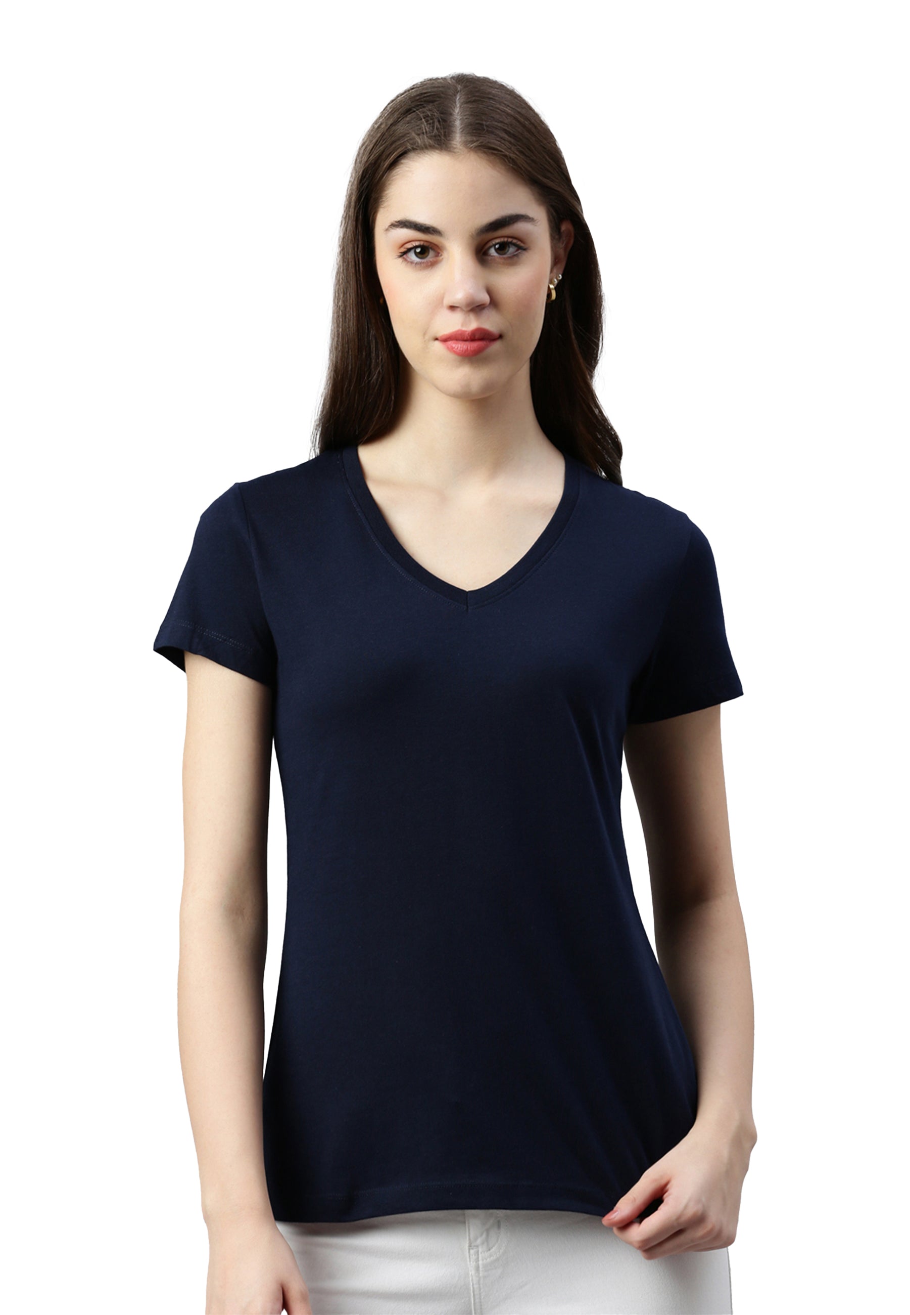 Maglietta donna con scollo a V Balena