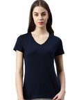 Maglietta donna con scollo a V Balena