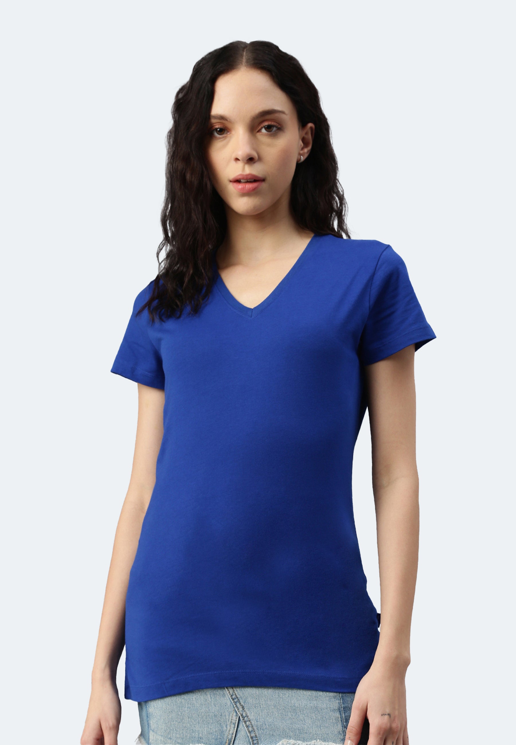 Maglietta donna con scollo a V Balena
