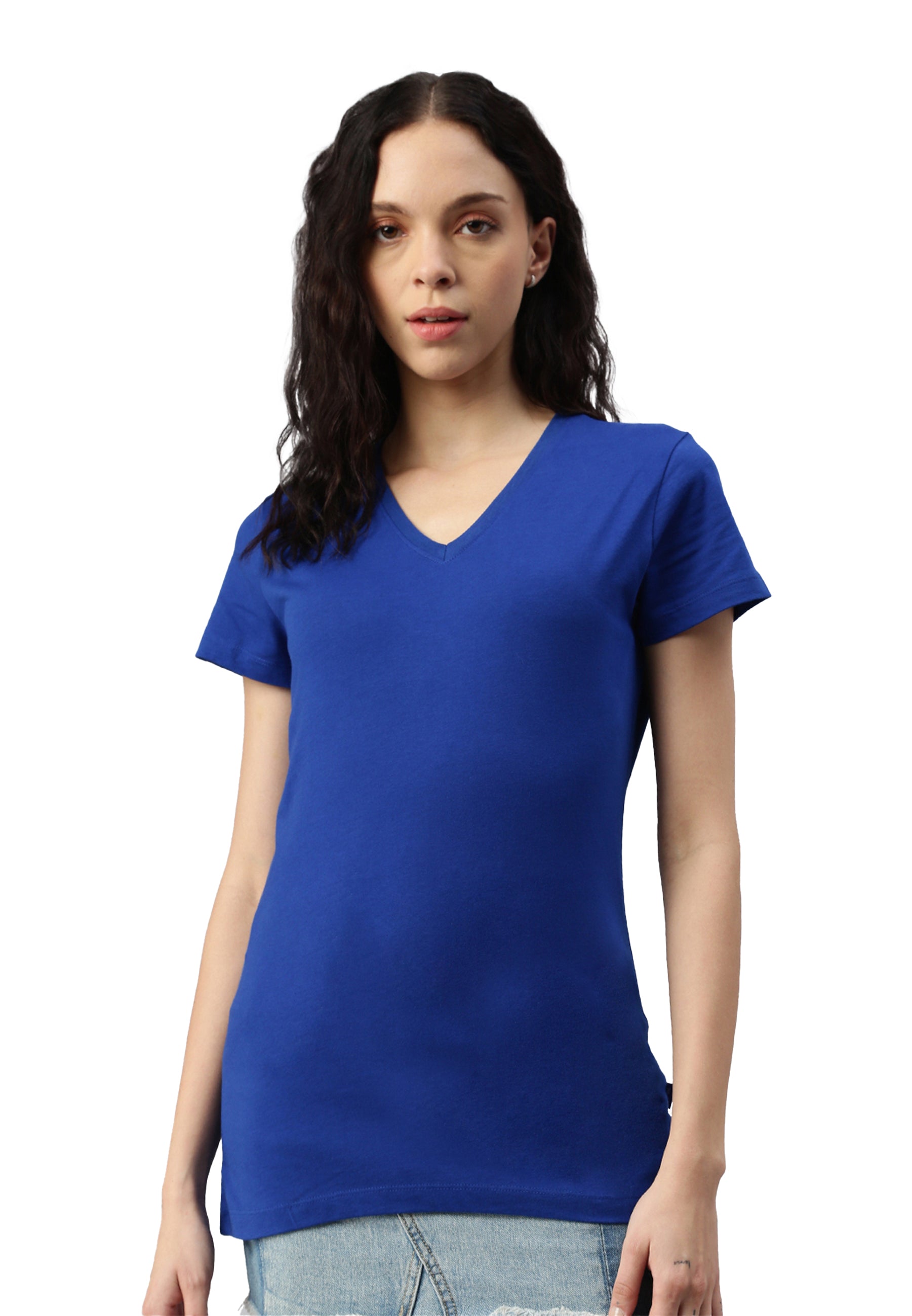 Maglietta donna con scollo a V Balena