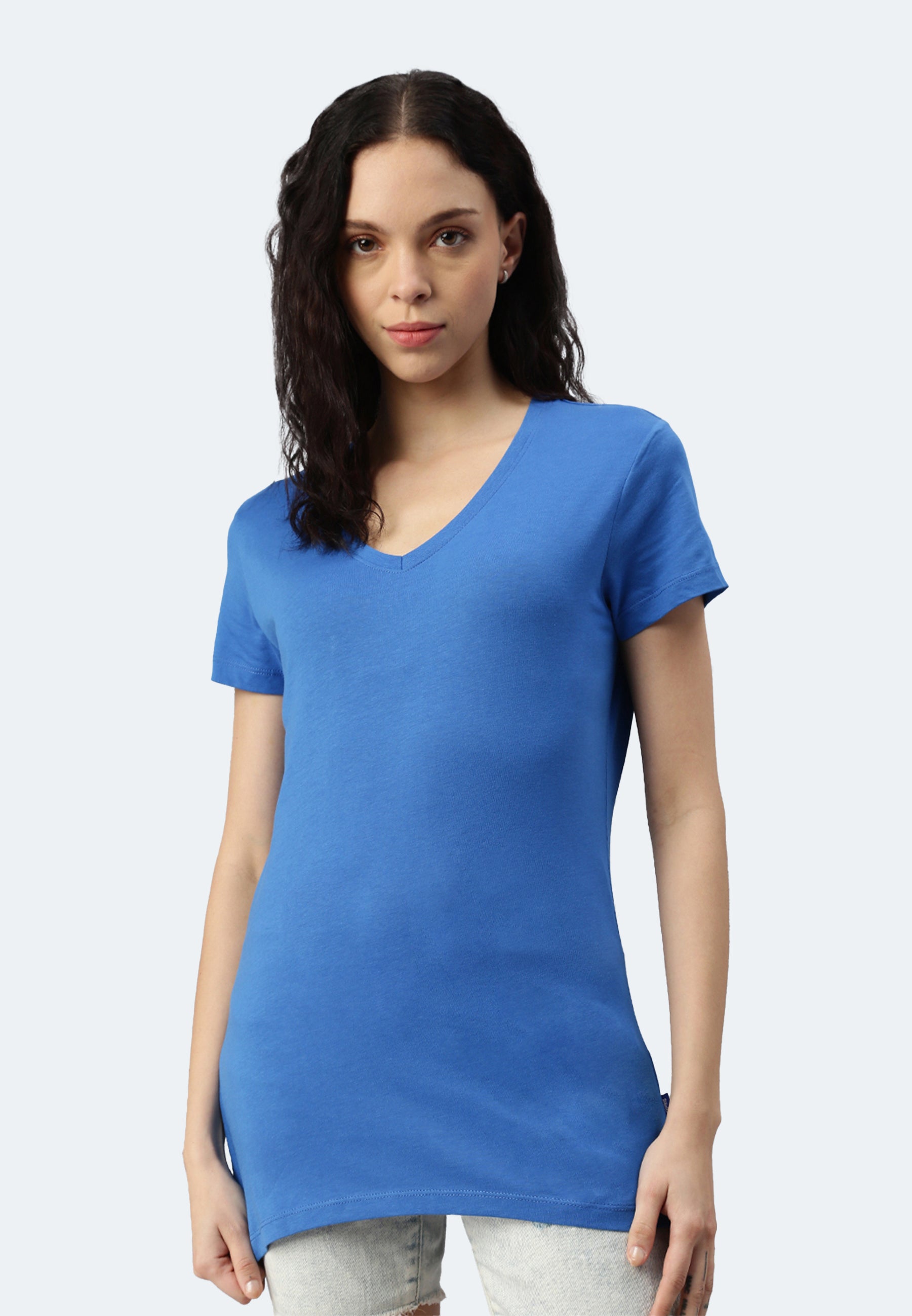 Maglietta donna con scollo a V Balena