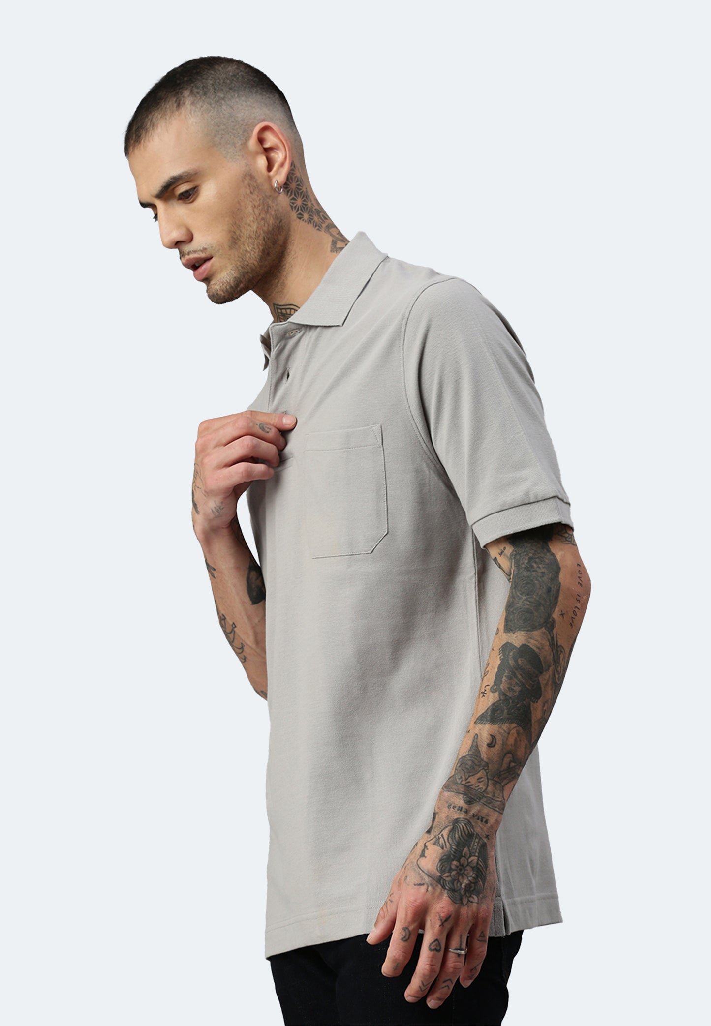 Switcher pocket polo colore balena/402 gris foncé