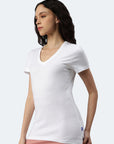Maglietta donna con scollo a V Balena