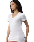 Maglietta donna con scollo a V Balena