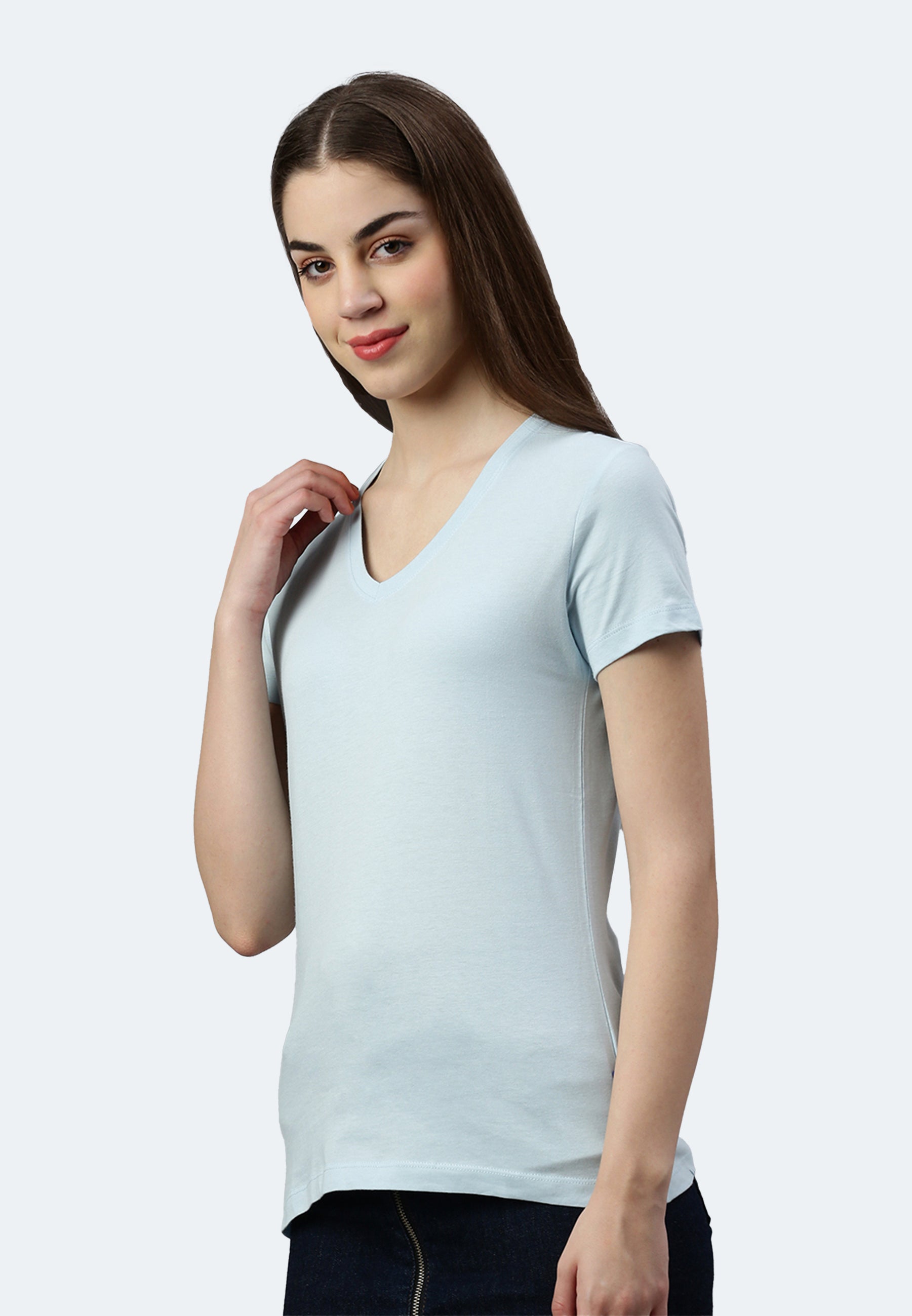 Maglietta donna con scollo a V Balena