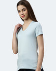 Maglietta donna con scollo a V Balena