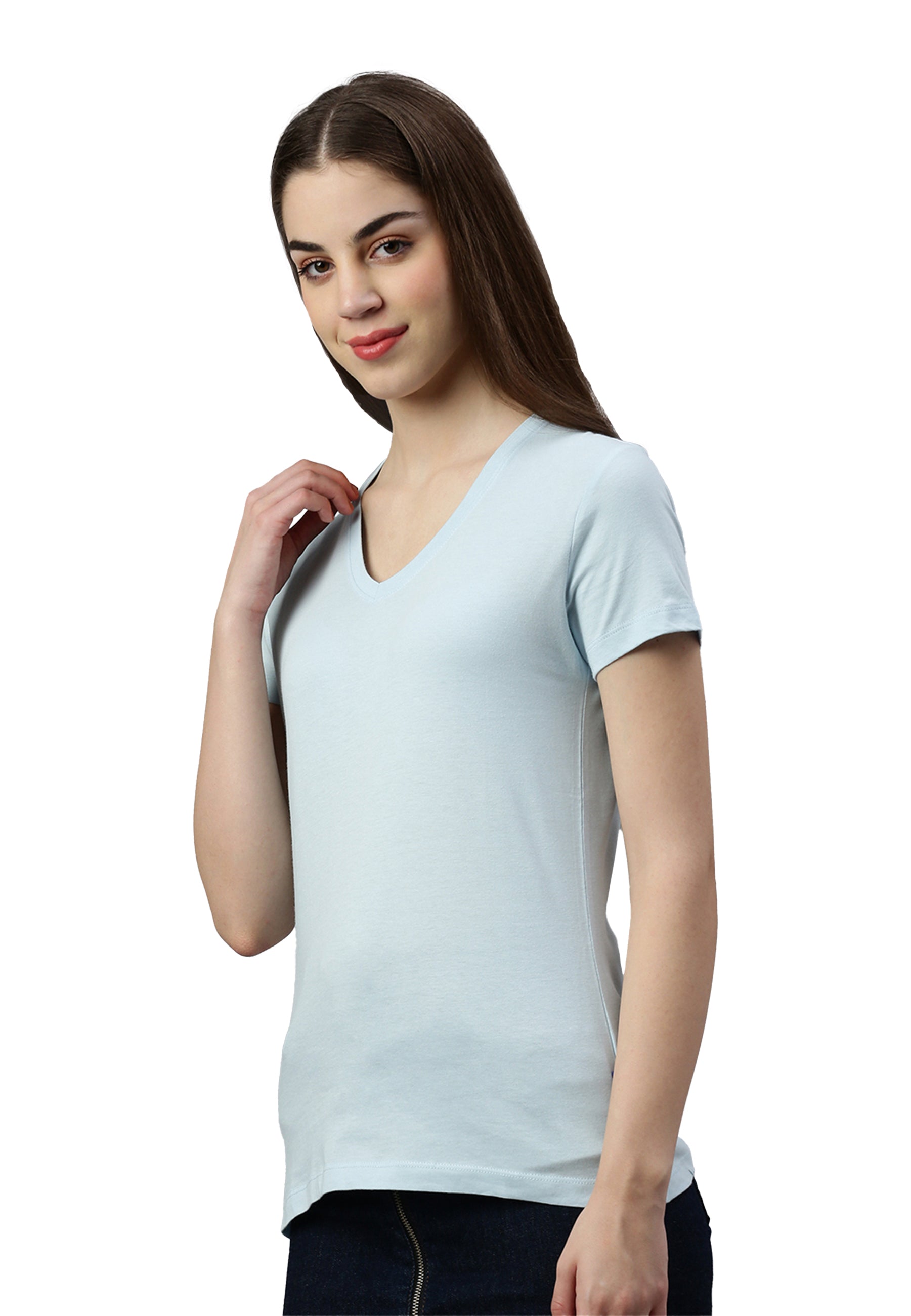 Maglietta donna con scollo a V Balena