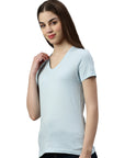 Maglietta donna con scollo a V Balena