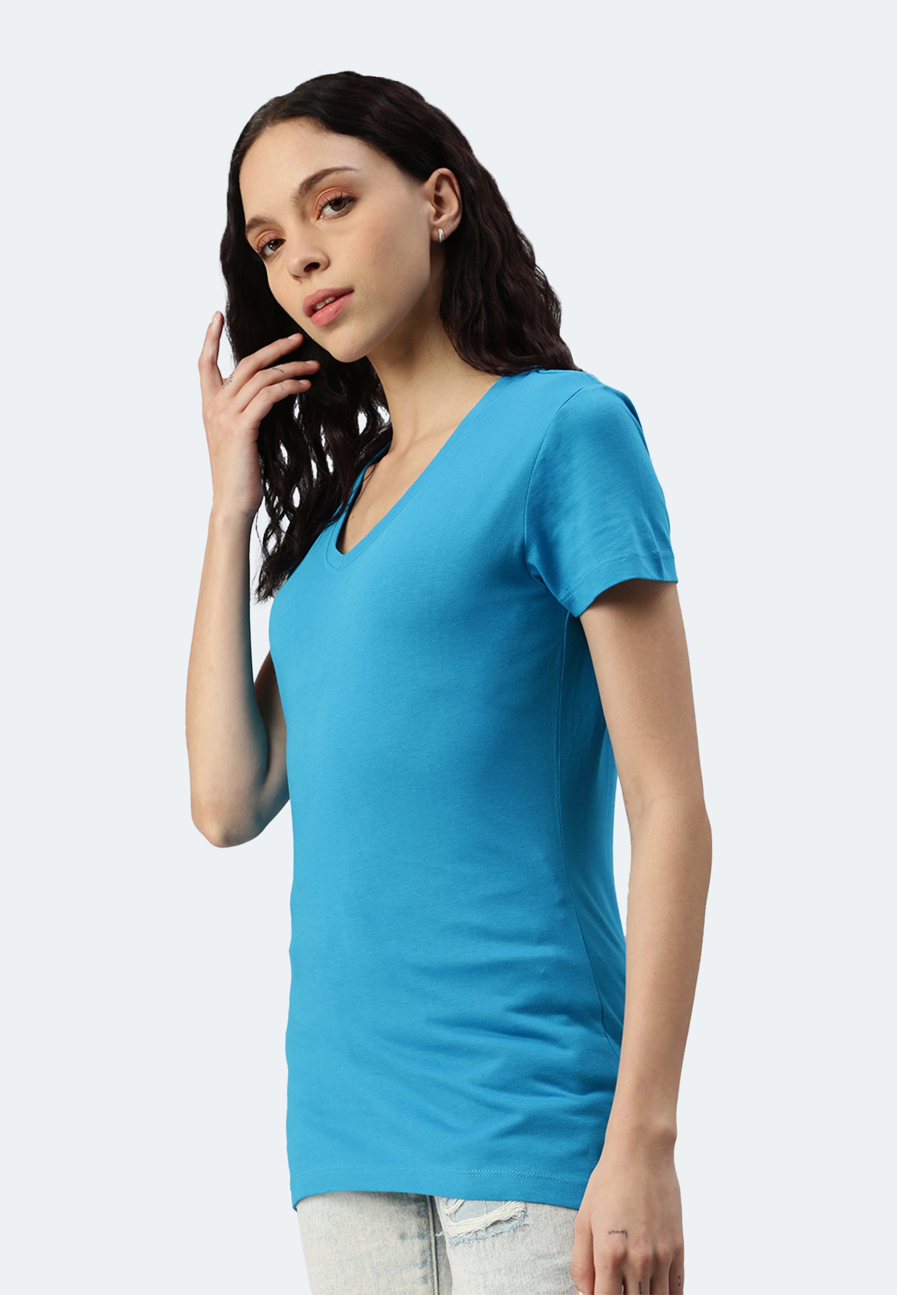 Maglietta donna con scollo a V Balena