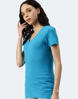 Maglietta donna con scollo a V Balena