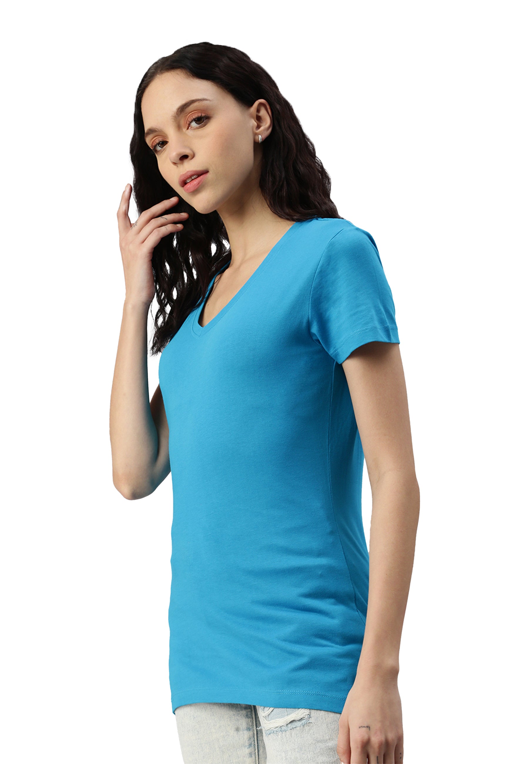 Maglietta donna con scollo a V Balena