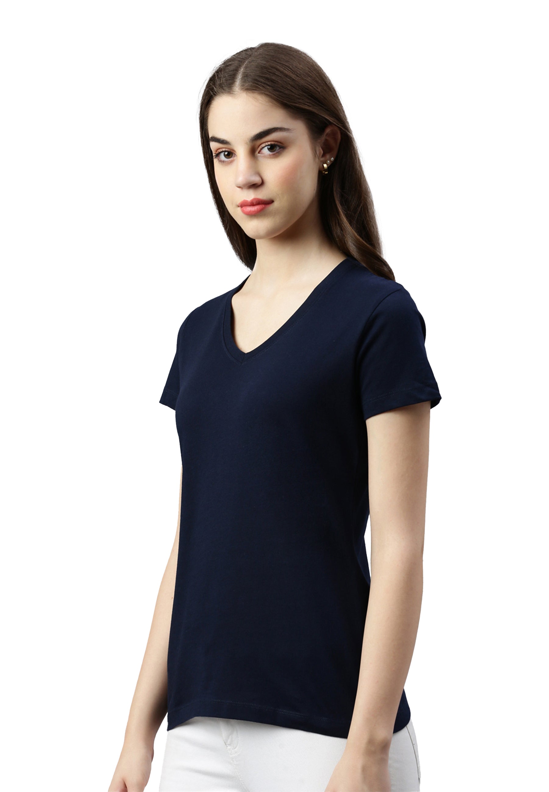 Maglietta donna con scollo a V Balena