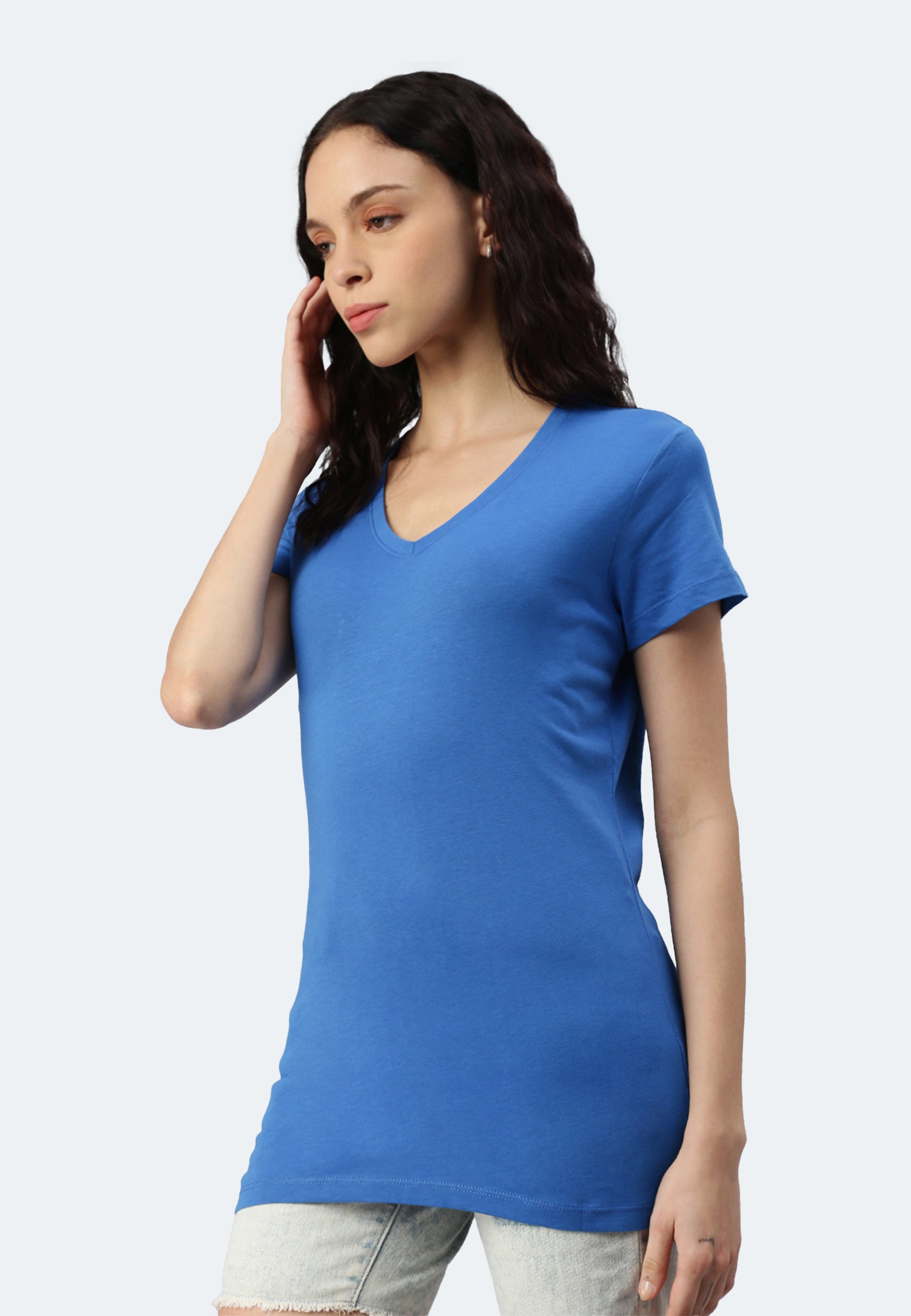 Maglietta donna con scollo a V Balena