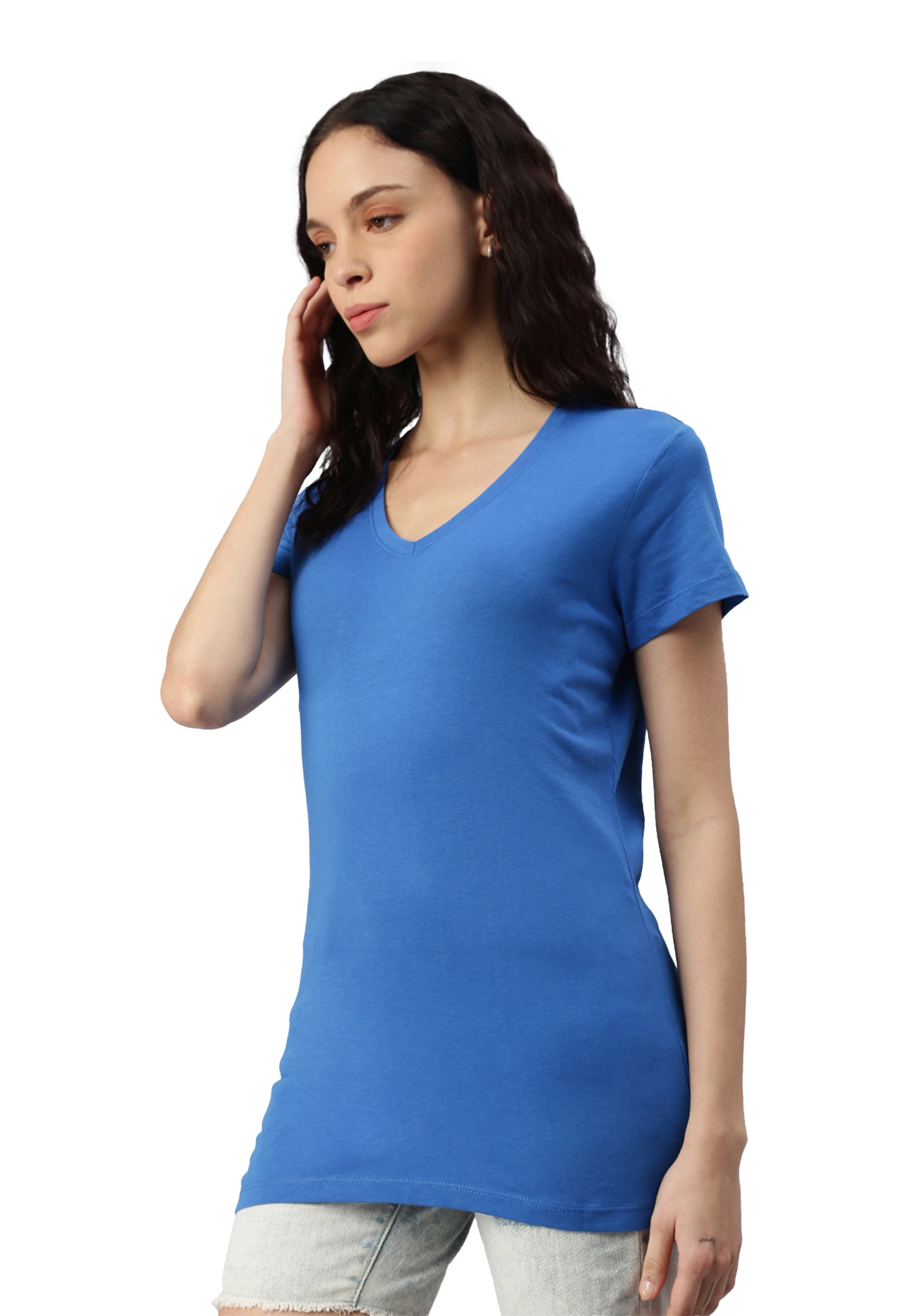 Maglietta donna con scollo a V Balena