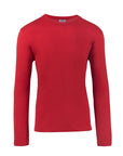 Abbigliamento sostenibile Svizzera, manica lunga, t-shirt manica lunga, t-shirt, t-shirt uomo, tshirt lunga, tshirt oversize, tessuto riciclato, top riciclato, t-shirt rossa