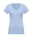 T-shirt a coste con scollo a V Efia