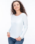 T-shirt donna in cotone elasticizzato manica lunga angelite switcher