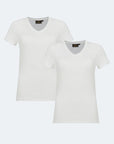 2 pezzi T-shirt elasticizzata con scollo a V Giorgia