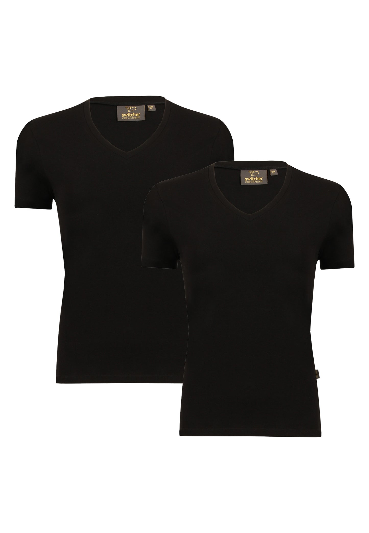 2 pezzi T-shirt elasticizzata con scollo a V Giorgia