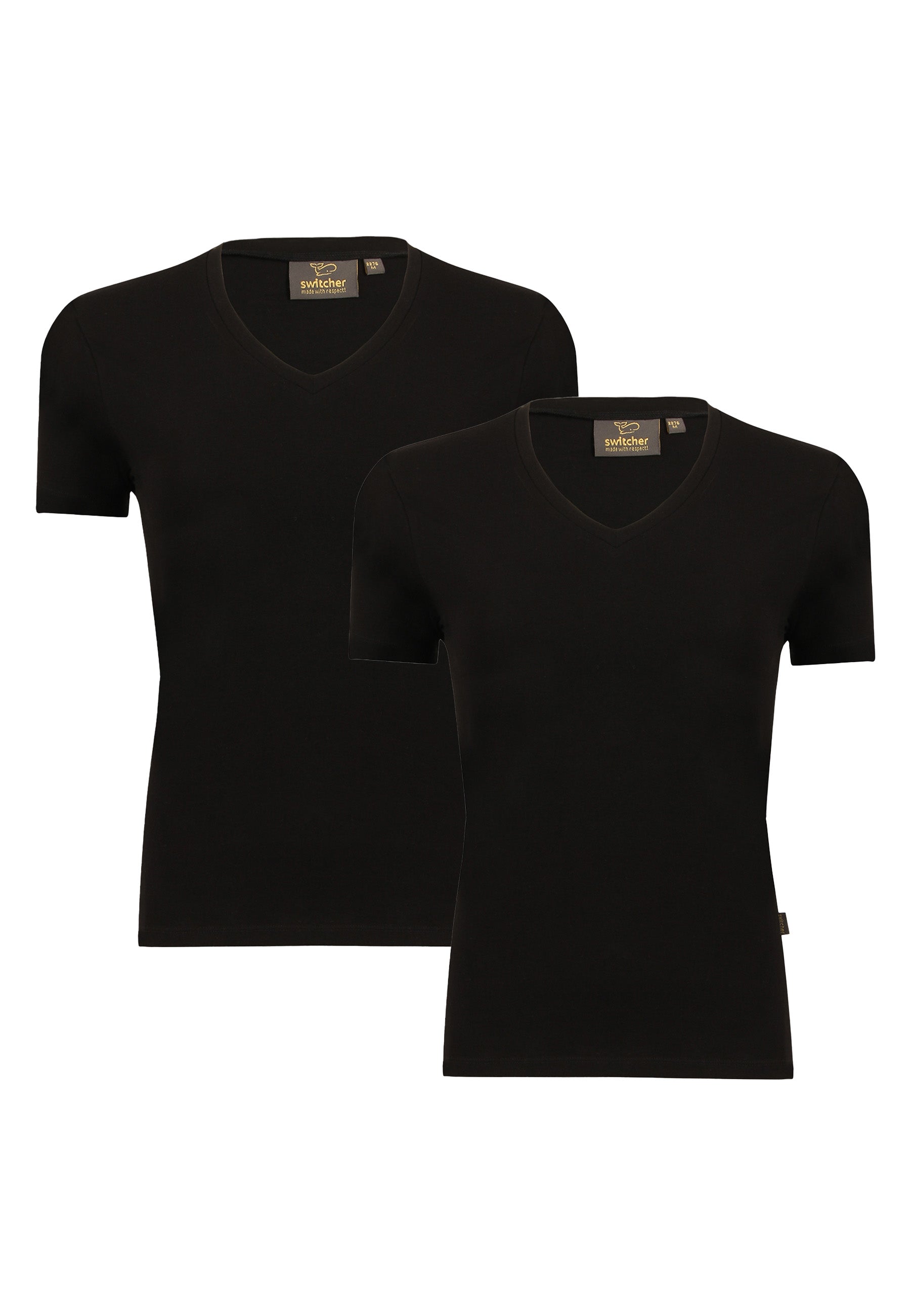 2 pezzi T-shirt elasticizzata con scollo a V Giorgia
