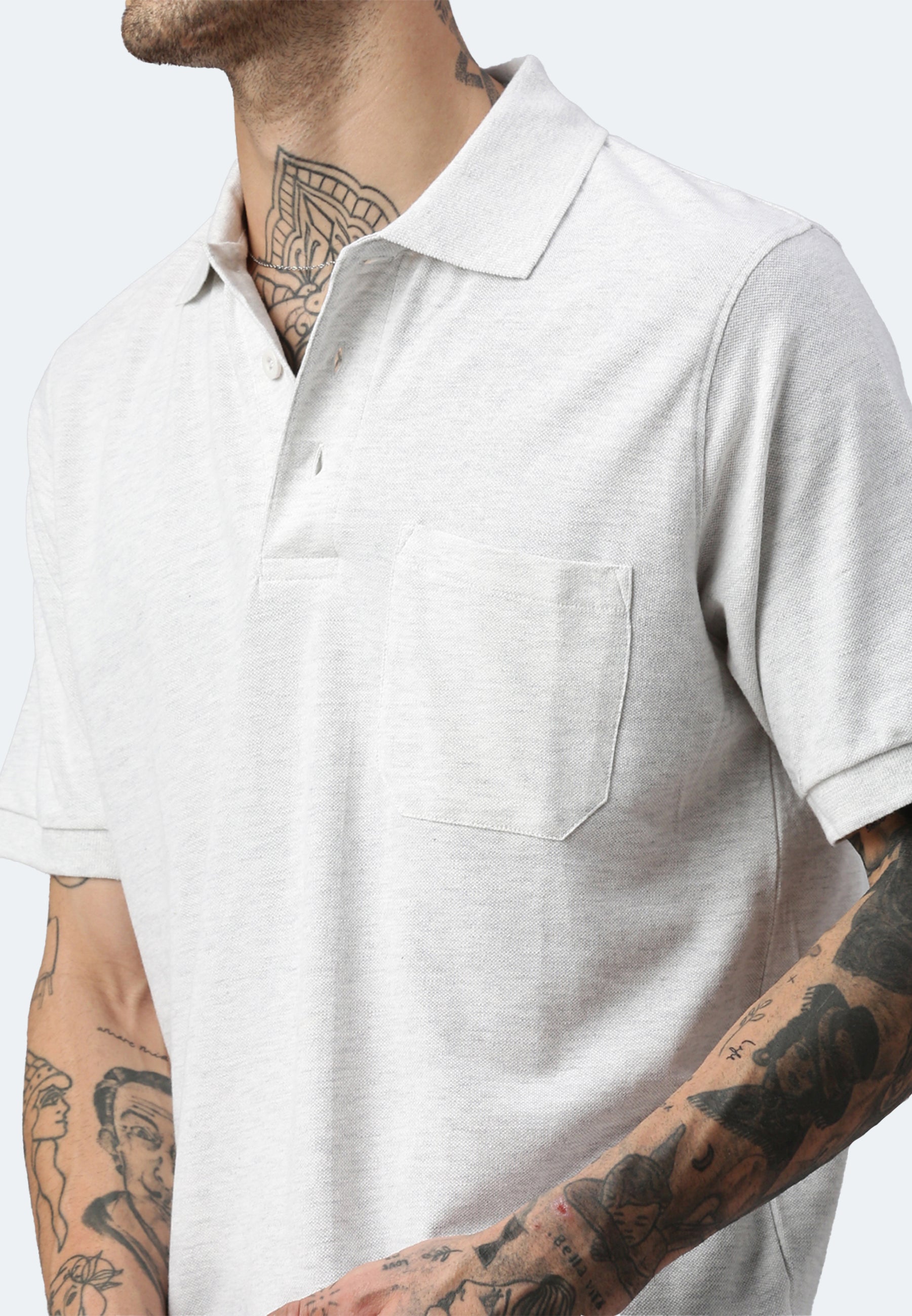 Polo Switcher pocket color balena/blanc chine