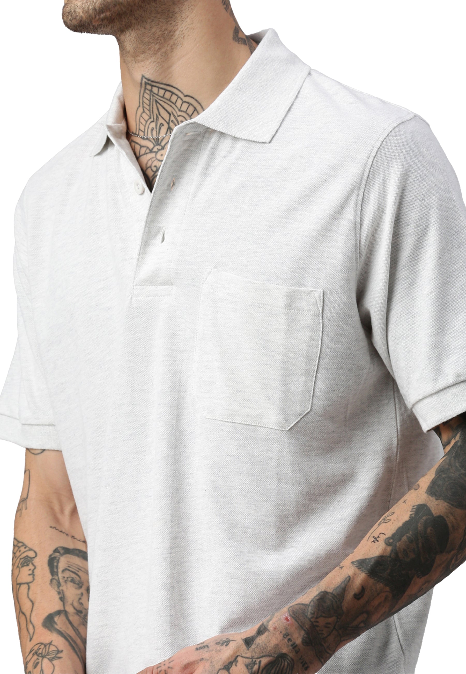 Polo Switcher pocket color balena/blanc chine
