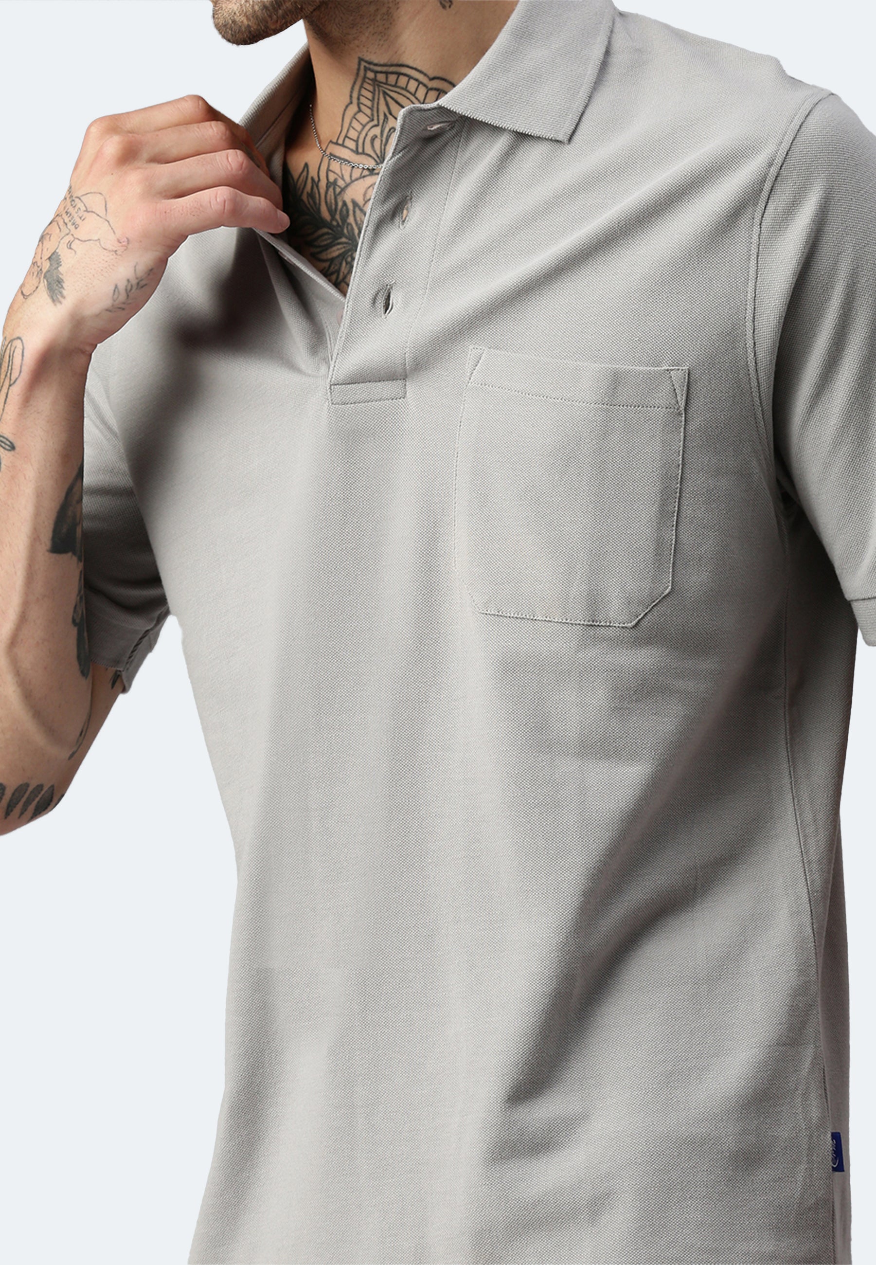 Switcher pocket polo colore balena/grigio fonce