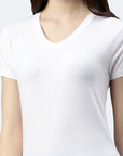 T-shirt stretch con scollo a V Giorgia