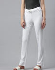 donna-candice-organico-cotone-pantalone da ginnastica-bianco-frontale