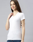 maglietta donna-giorgia-cotone-scollatura-v-lato bianco