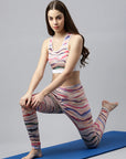 Kochi Refibra Blend Racerback Sport Crop Top Yoga Print Lookshot da donna