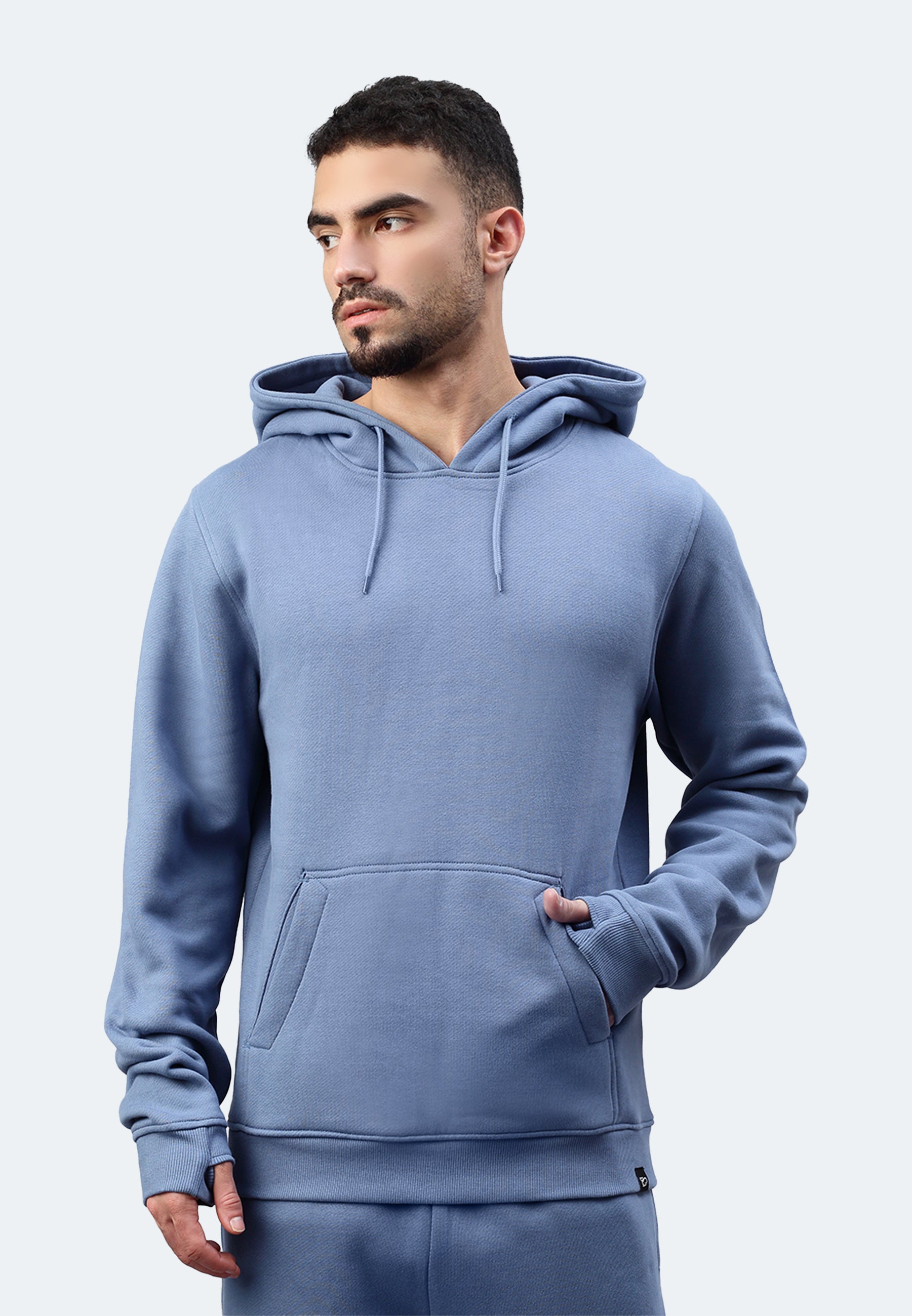 Switcher felpa con cappuccio da uomo colore casablanca/blu elementare