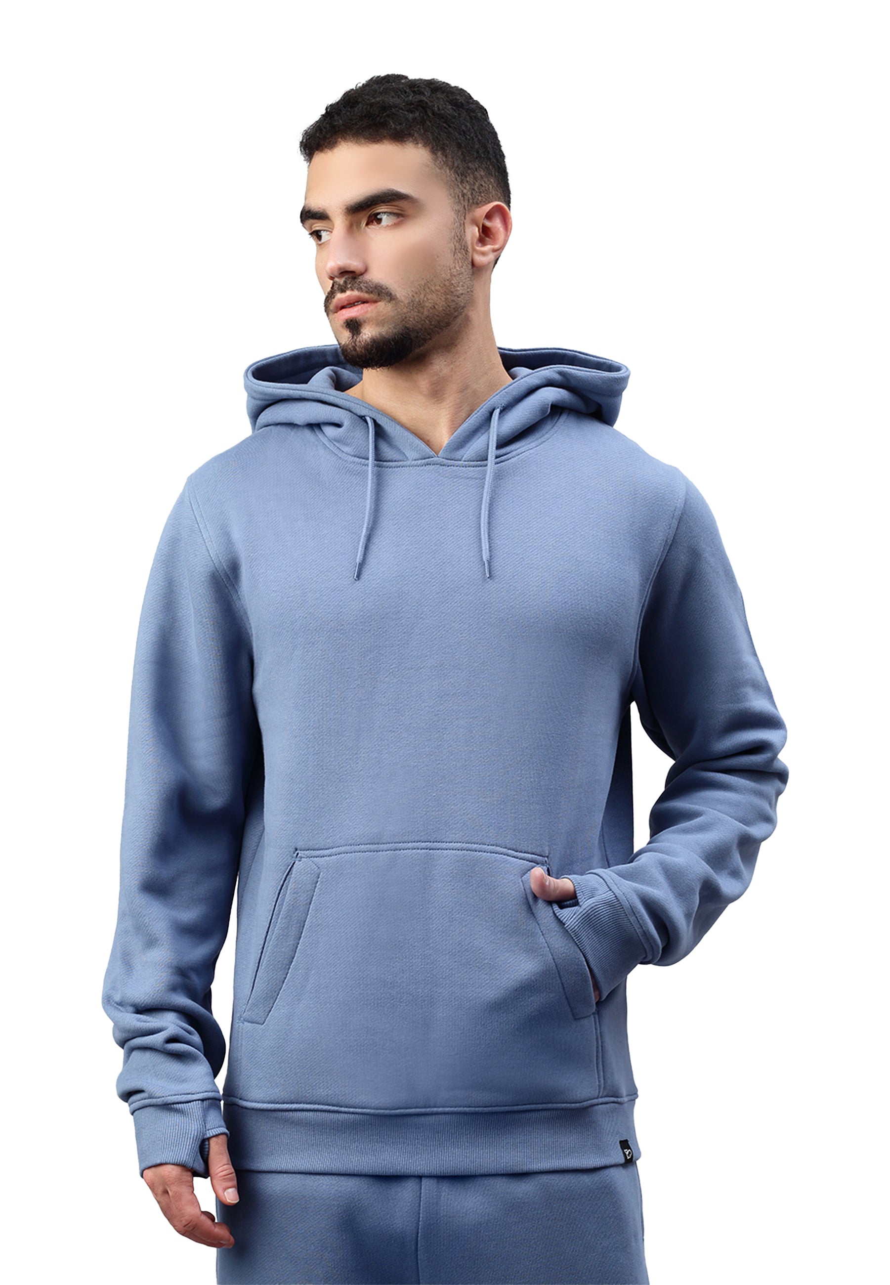 Switcher felpa con cappuccio da uomo colore casablanca/blu elementare