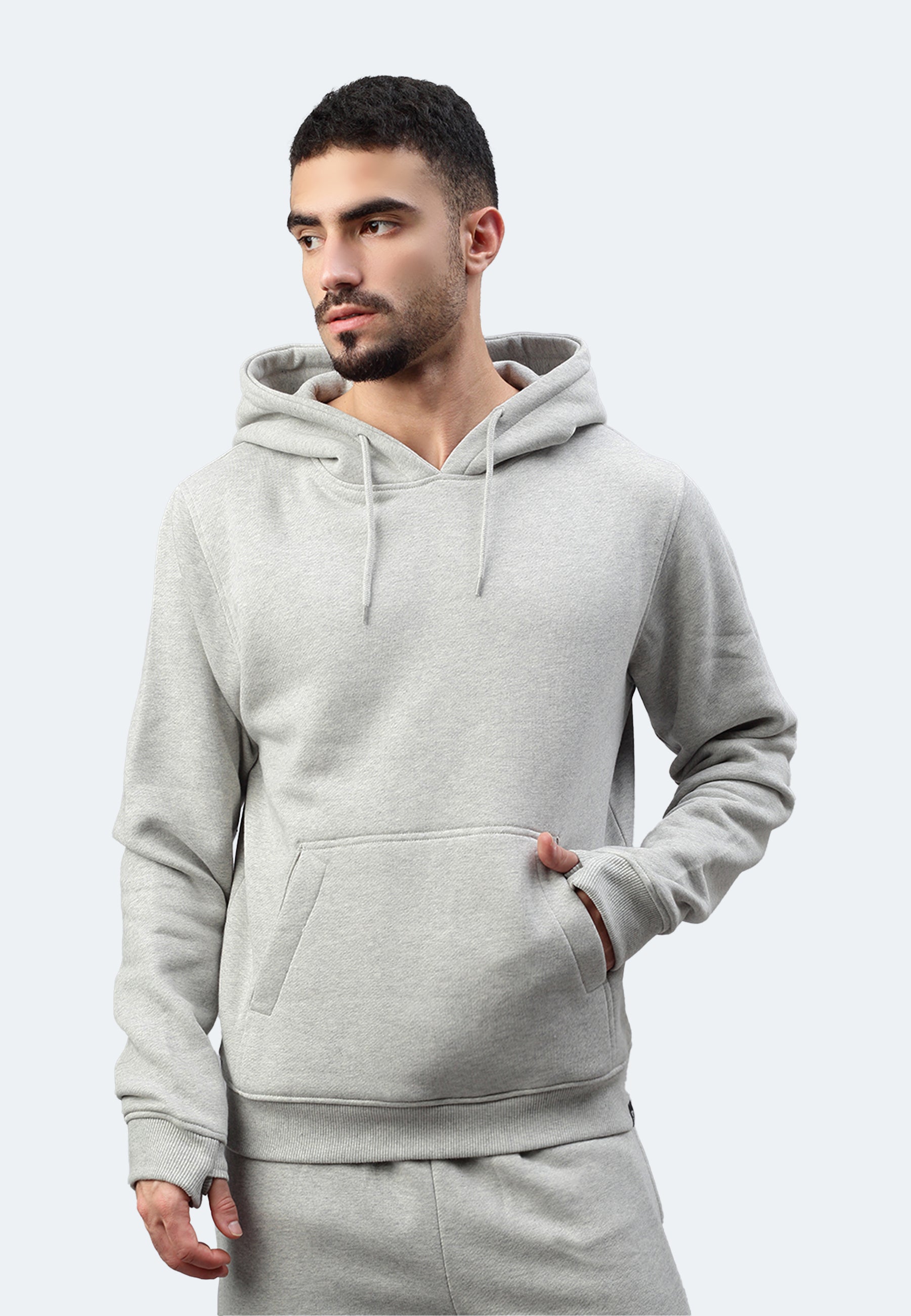 Switcher felpa con cappuccio da uomo colore casablanca/gris chine