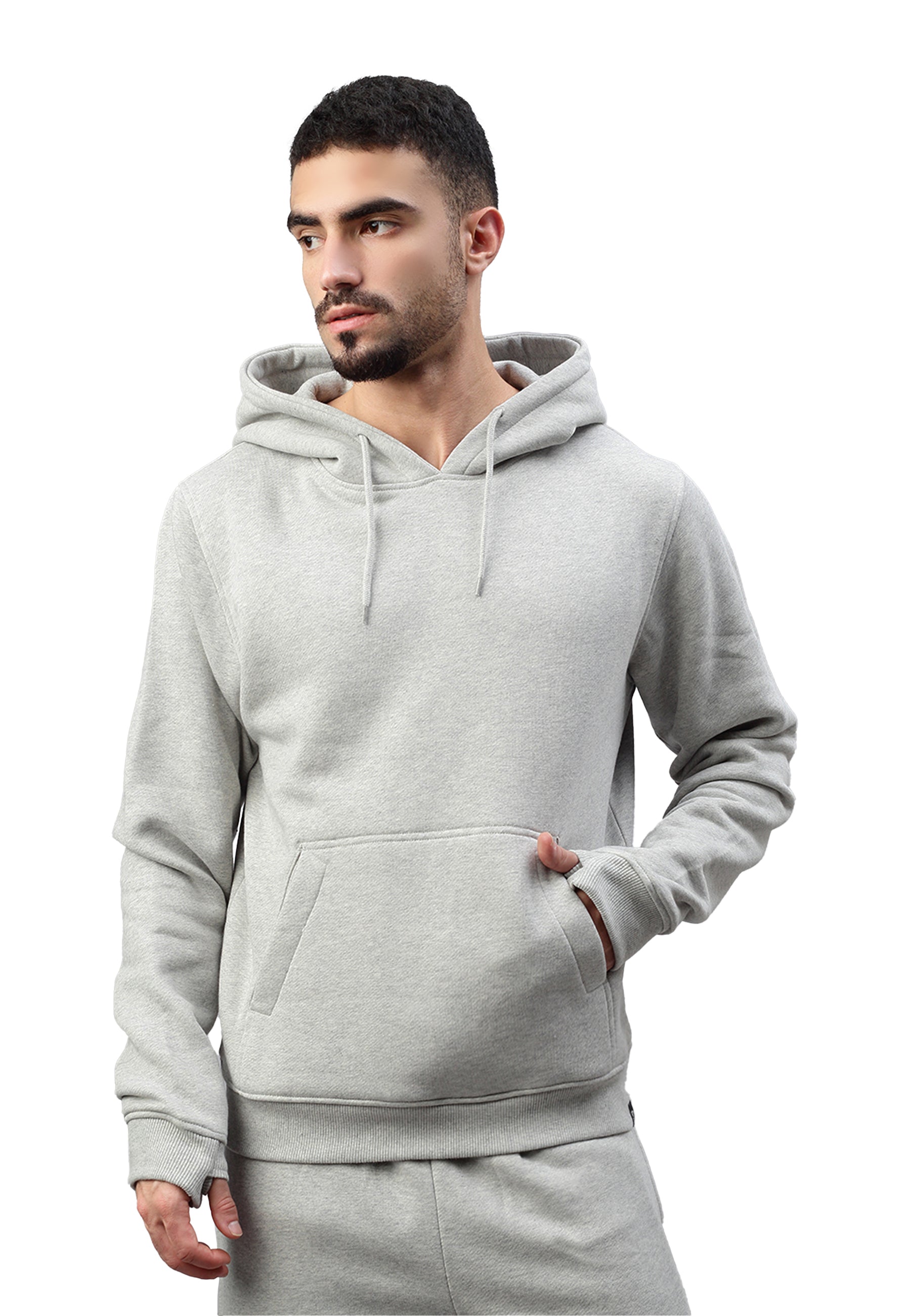 Switcher felpa con cappuccio da uomo colore casablanca/gris chine
