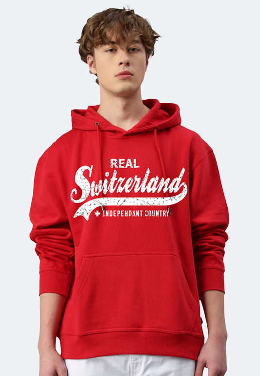 Switcher felpa con cappuccio uomo Wild Life Svizzera colore/10 rouge