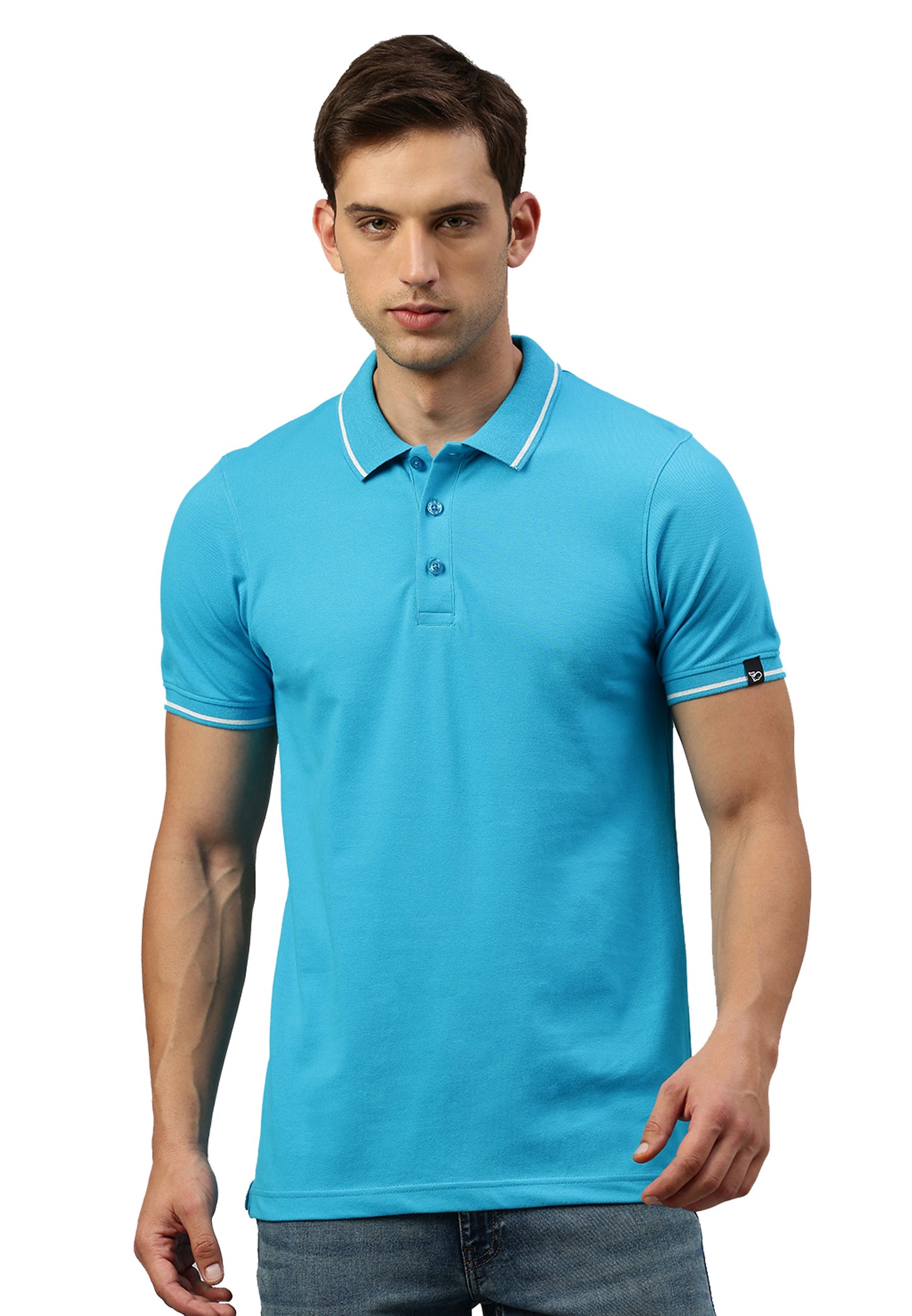 Polo a contrasto con elastan Ben